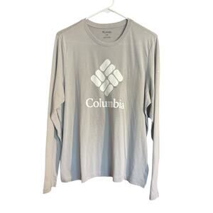 Columbia Sportswear Tee Shirt Womens Medium Long Sleeve Gray Stretch